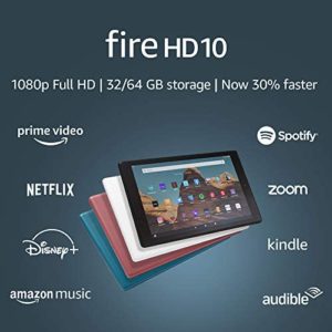 Fire HD 10 Tablet (10.1″ 1080p full HD display, 32 GB) – Black