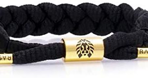 Rastaclat Men’s Braided Bracelet, 100% Polyester – Medium/Large