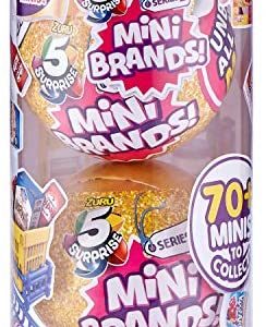 5 Surprise Mini Brands Mystery Capsule Real Miniature Brands Collectible Toy (2 Pack) (PVC Tube Packaging) by ZURU, Gold