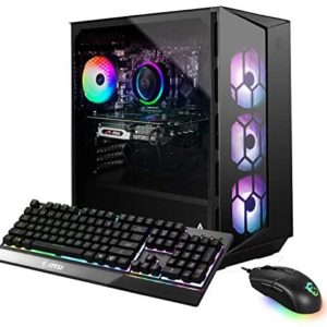 MSI Aegis R Gaming and Entertainment Desktop PC Black (Intel i7-10700 8-Core, 32GB RAM, 2TB m.2 SATA SSD, RTX 3060, WiFi, Bluetooth, 1xHDMI, 3 Display Port (DP), Backlit Keyboard, Win 10 Pro)